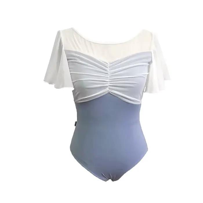 Femmes Sexy dentelle body barboteuse combinaison haut Ballet justaucorps adulte maillot de bain pour danse femmes ballerine classique Costume justaucorps