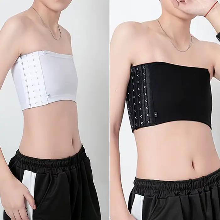 Femmes poitrine liant lesbienne Trans haut court plat poitrine liant soutien-gorge Les Corset extensible corps façonnage boucle Tomboy soutien-gorge réservoirs
