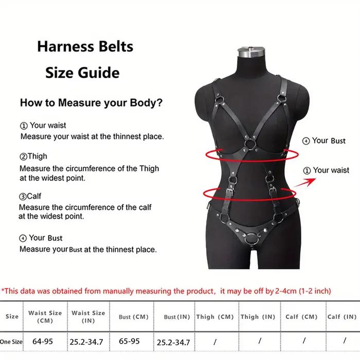 harnais femme porte jartelle harnais femme ceinture harnais cuir porte jarretelle lingerie Harnais complet en cuir PU, style gothique, accessoire décoratif punk pour les sorties romantiques, les soiré