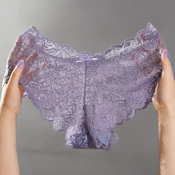 Sada 6 kusov sexi čipkovaných nohavičiek pre ženy