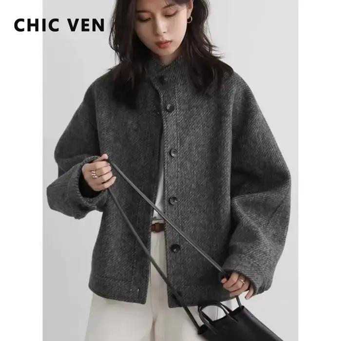 CHIC VEN Dámske vlnené kabáty