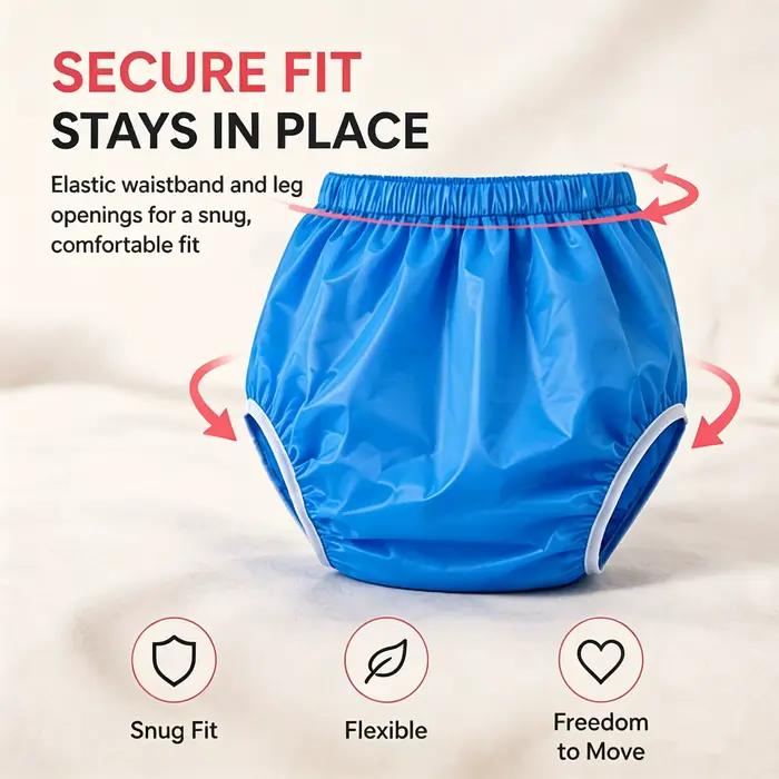 Culottes d'incontinence pour adultes en plastique TPU, imperméables, réutilisables, couvre-couches anti-fuites, sous-vêtements spéciaux pour besoins particuliers