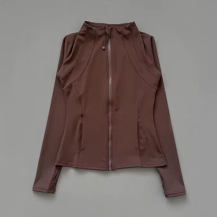 Veste Fitness Femme Polyester Élasthanne Coupe Ajustée Pour Yoga Jogging Course à Pied Cycles Occasions Spéciales
