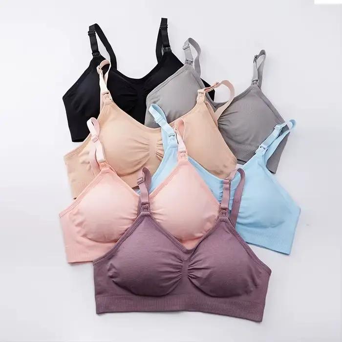 Soutien-gorge d'allaitement sans armatures, soutien-gorge de maternité respirant anti-affaissement pour femmes enceintes, soutien-gorge d'allaitement de haute qualité grande taille