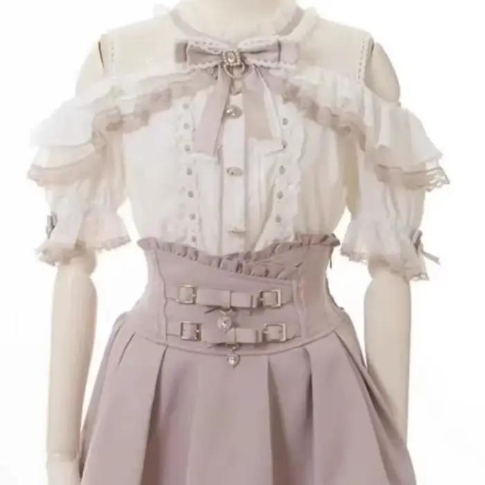 Sweet Lolita Jirai Kei – Krátka sukňa s vysokým pásom pre ženy