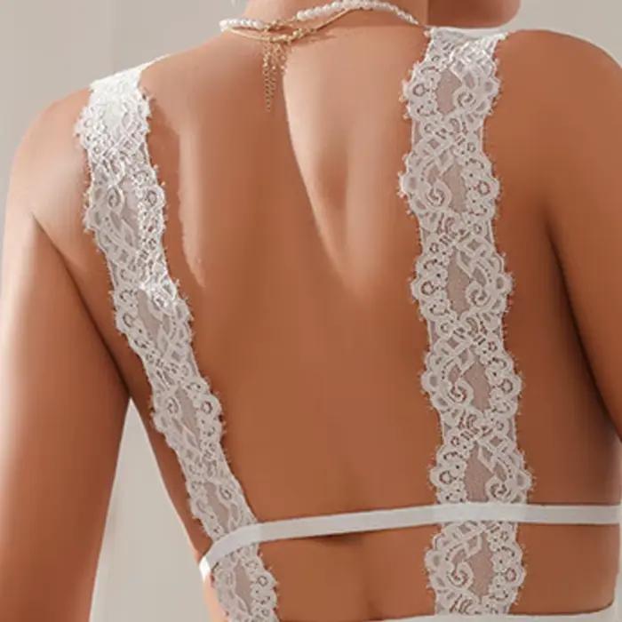 Ensemble de lingerie en dentelle pour femmes, pyjama sexy, robe de nuit, vêtements pour femmes, chemise de nuit sexy, vêtements de maison chauds, robe d'été pour dormir