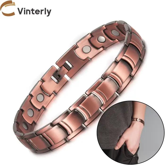 Vinterly – Magnetický náramok z čistého medi pre mužov