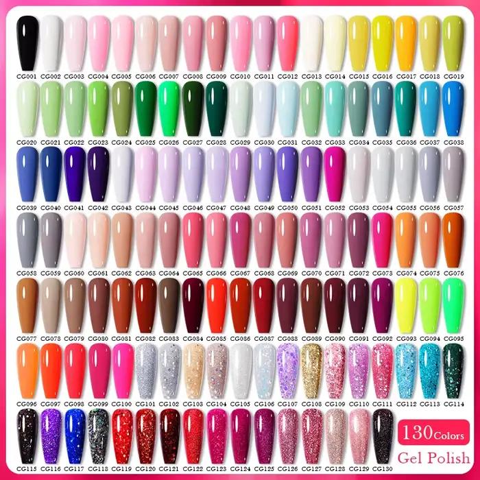 BORN PRETTY 130 farieb Gélový lak na nechty 10ml Polostály lak Nail Art manikúra namáčanie LED UV Gél lak na