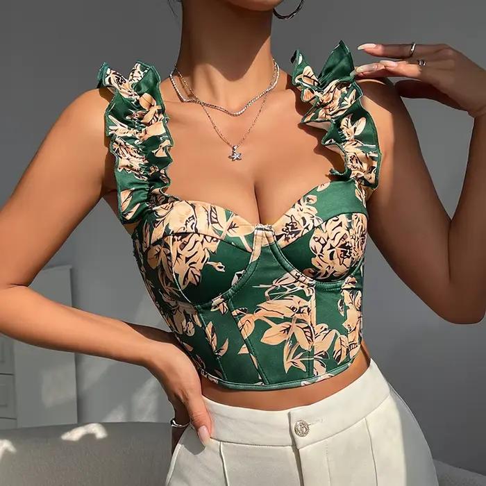Corset Crop Tops Tendance Sexy Vêtements Pour Femmes Bustier Mode D'été Camisole Slim Fit Gilets Body Shaper Débardeur Overbust Korset