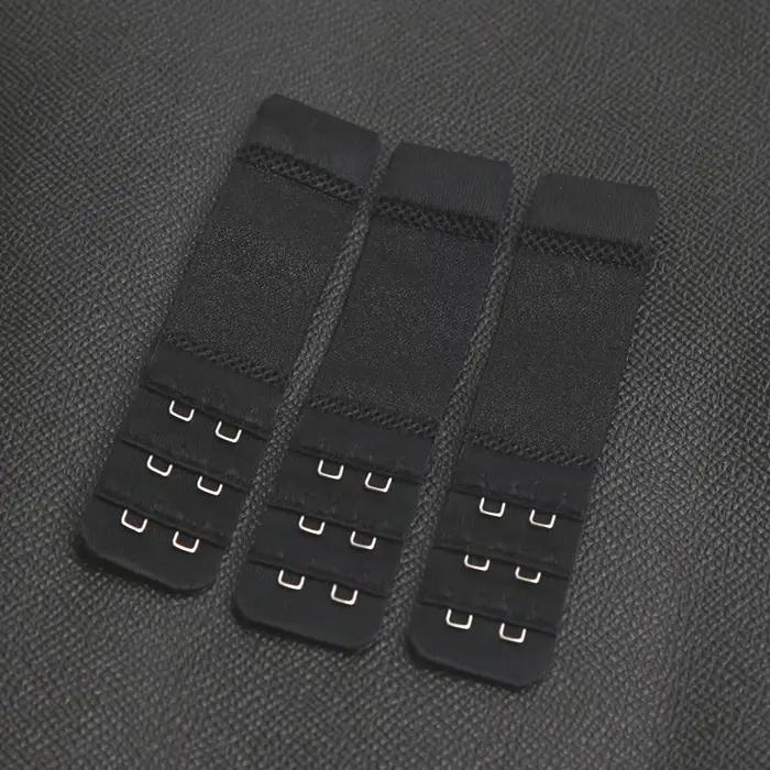 Lot de 3 rallonges de soutien-gorge à 2 crochets et 3 rangées, confortables et élastiques, avec boucles arrière ajustables pour femmes