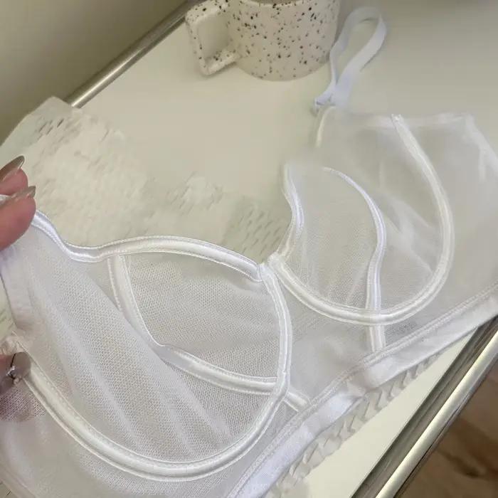 Soutien-gorge transparent en dentelle brodée pour femme, ultra fin, sous-vêtement sans bretelles, invisible, sexy, patch de poitrine, cadeau
