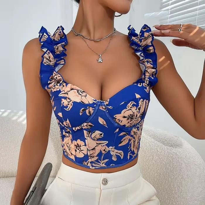 Corset Crop Tops Tendance Sexy Vêtements Pour Femmes Bustier Mode D'été Camisole Slim Fit Gilets Body Shaper Débardeur Overbust Korset