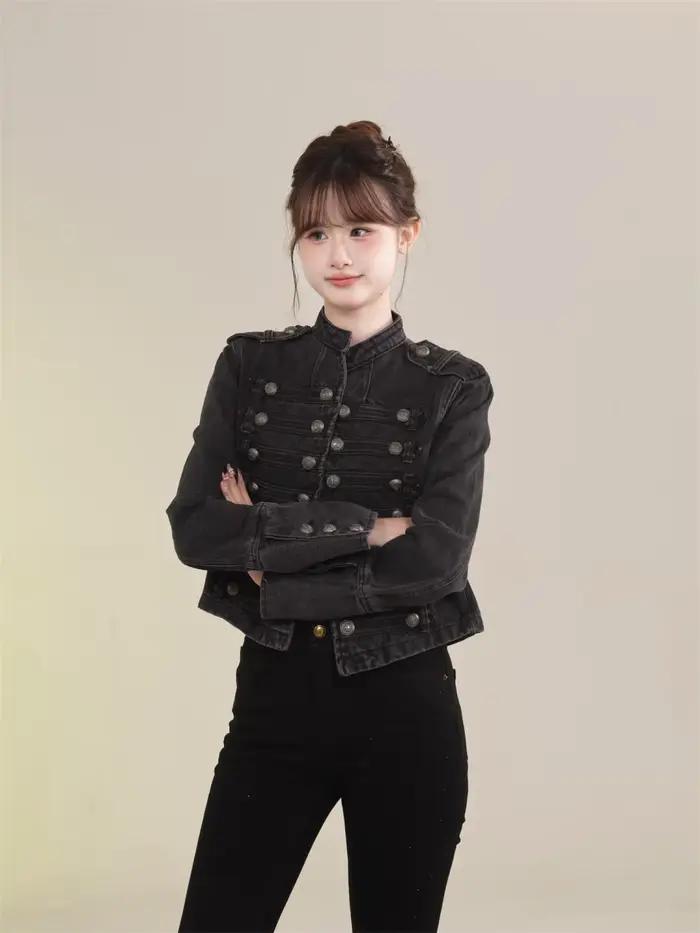 Dámska krátka bunda z retro amerického denimu