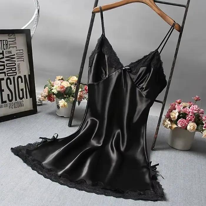 Sexy čipkovaná patchwork camisola lingerie nočná košeľa svadobné šaty nočné oblečenie