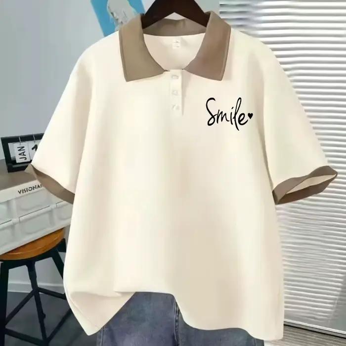 Voľné japonské polo s krátkym rukávom