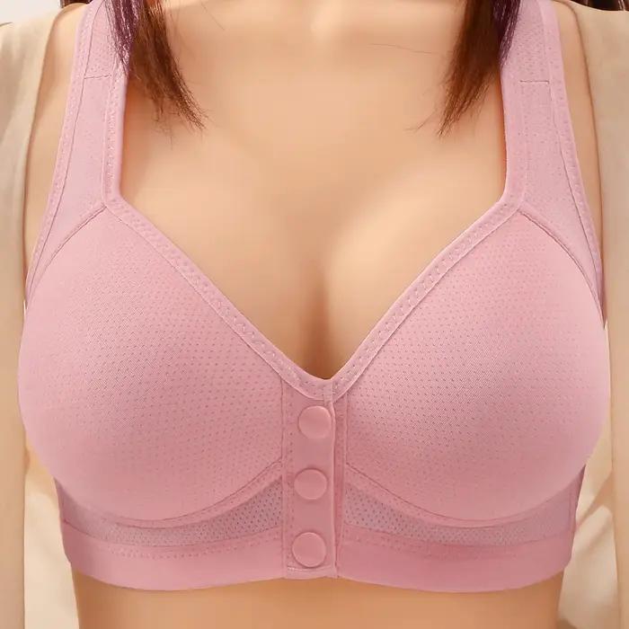 Soutien-gorge confortable en nylon à fermeture frontale pour femmes d'âge moyen et âgées, respirant, avec bretelles réglables