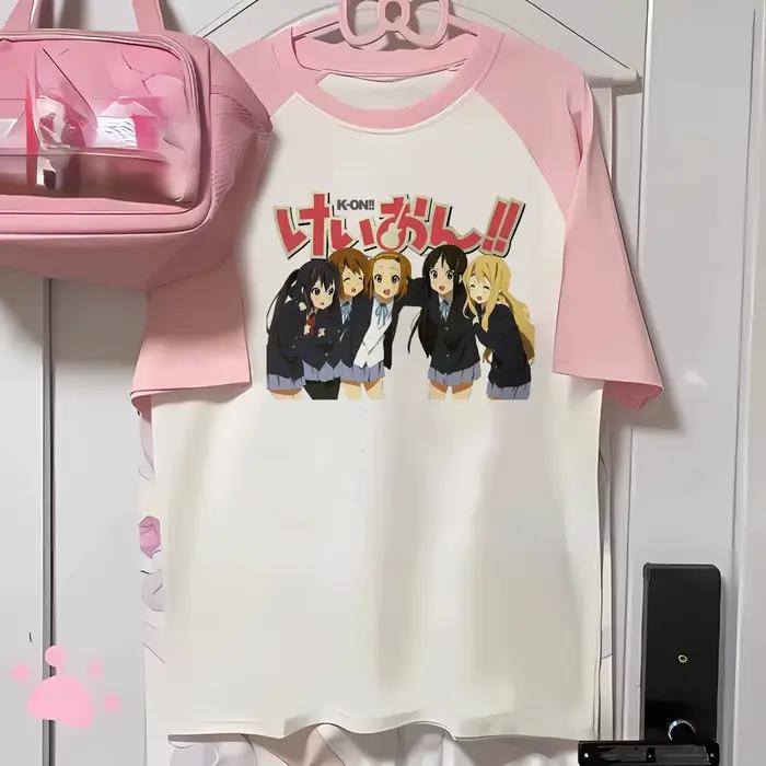K-on tričká pre ženy komiksové tričko žena dizajnér vtipné oblečenie grafické