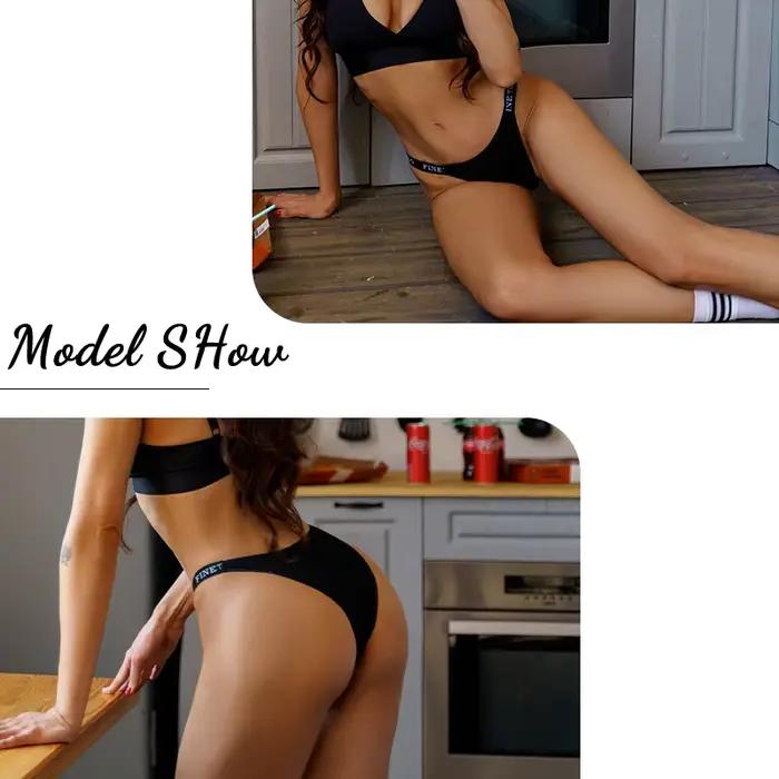 Culotte brésilienne en coton pour femmes, sous-vêtements respirants, taille basse, doux, couleur unie, intimes, Lingerie haute élasticité