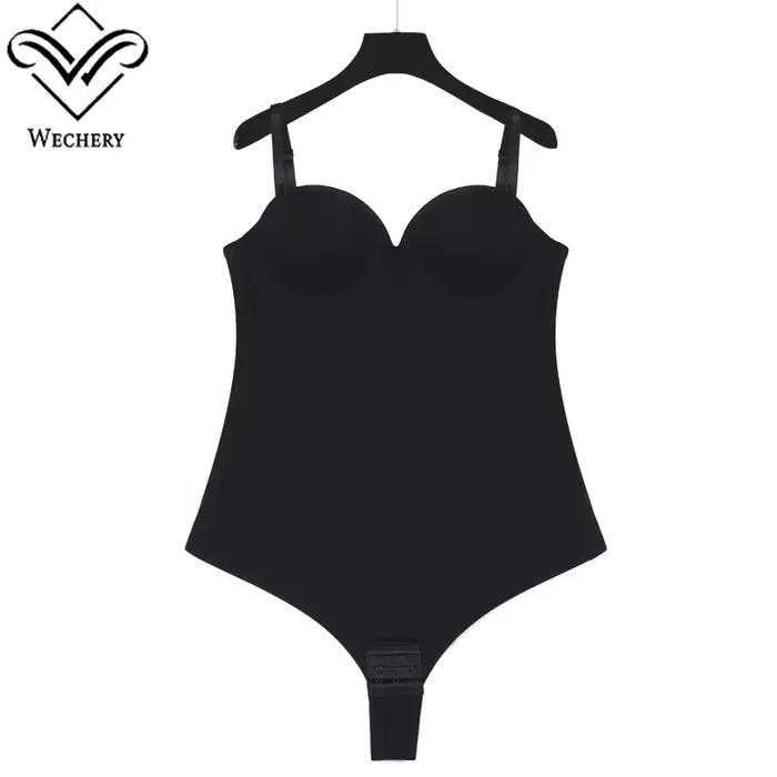 Wechery Body sculptant pour femme avec effet amincissant et réducteur de ventre, lingerie gainante push-up style string tout-en-un