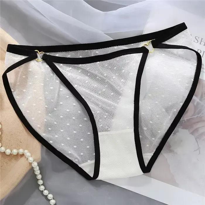 Culotte en dentelle Moonbiffy féminité élégance motif pointé sans couture lingerie féminine confort sensualité夜晚的诱惑:Moonbiffy女士蕾丝裤,展现女性魅力与优雅,点状图案设计,无痕工艺,打造舒适性感体验,适合浪漫之夜和特别场合。