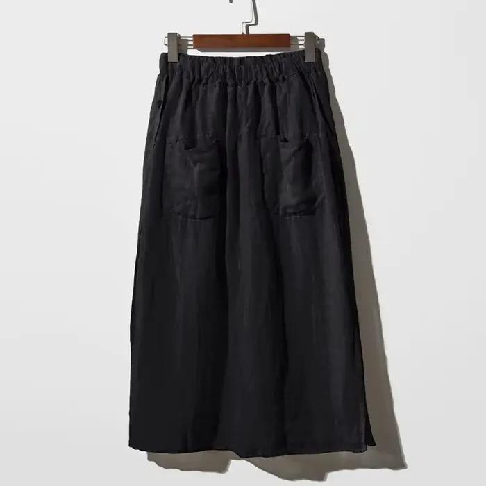 Dámske vintage letné nohavice 100% ľan