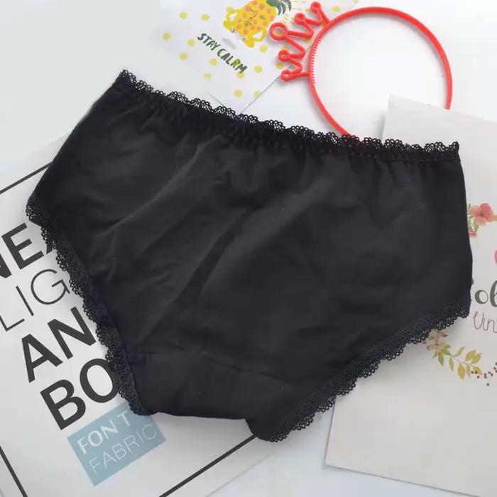 Style rétro taille moyenne Sexy à lacets femmes sous-vêtements nœud coton soie femme culotte solide pansement doux Lingerie Breifs