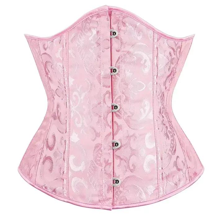 Corset Bustier Gothique Vintage pour Femme, Floral, Push-up, à Baleines, avec Fermeture Frontale, Sexy