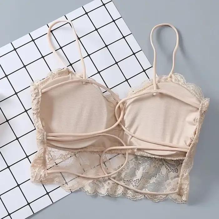 Letné dámske čipkované sexy slnečné topy bez rukávov s vypchávkou Bralette podprsenka Bustier so zipsom na chrbte Club bolero tank top lingerie žlté
