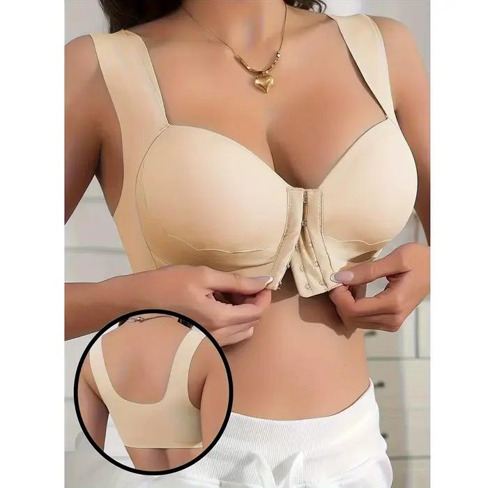 Soutien-gorge à boutons avant pour femmes, grande taille, brassière sans couture, Push-Up, sous-vêtements, Style débardeur pour mère