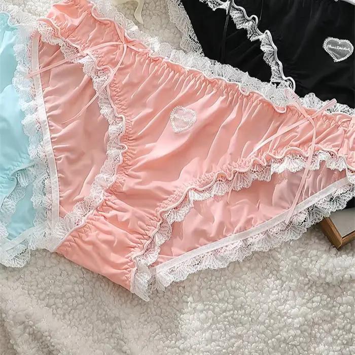 Lingerie Sexy ropa intérieur mujer Lolita femme de chambre privée mignon bragas de mujer grande taille sous-vêtements femmes culotte en dentelle douce lenceria