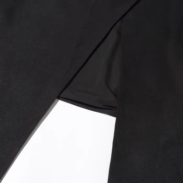 TWOTWINSTYLE odnímateľný plášť elegantné šaty pre ženy so štvorcovým výstrihom bez rukávov s vysokým pásom a rozparkom