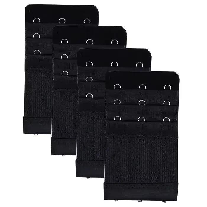 Extension de sangle de soutien-gorge 4 pièces à 3 crochets ; Clip de sangle de soutien-gorge confortable et réglable ; Accessoire de lingerie pour femme