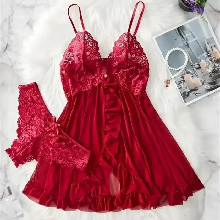 Červený sexy lingerie set