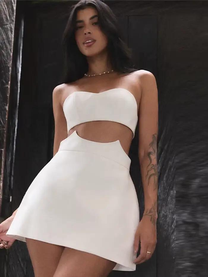 Elegantný dvojdielny set z bieleho ľanu