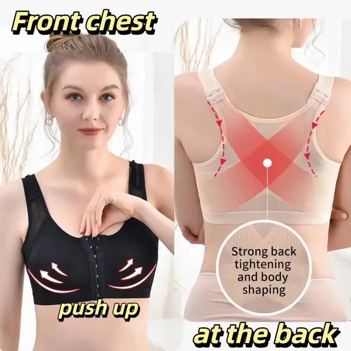 Podprsenka pre ženy s predným zapínaním Push Up Sexy dámska športová bielizeň tielko prilákať hrudník sťahovacia