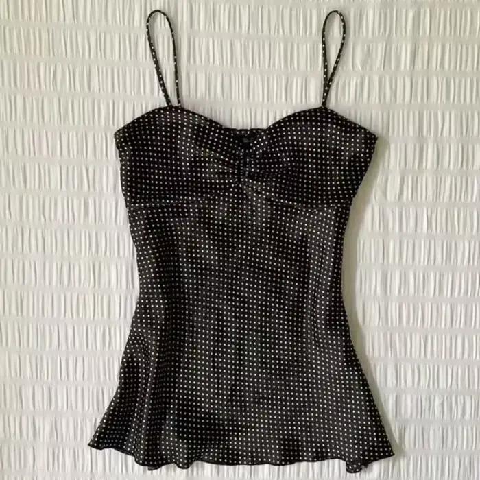 Dámske vintage bodkované tielko