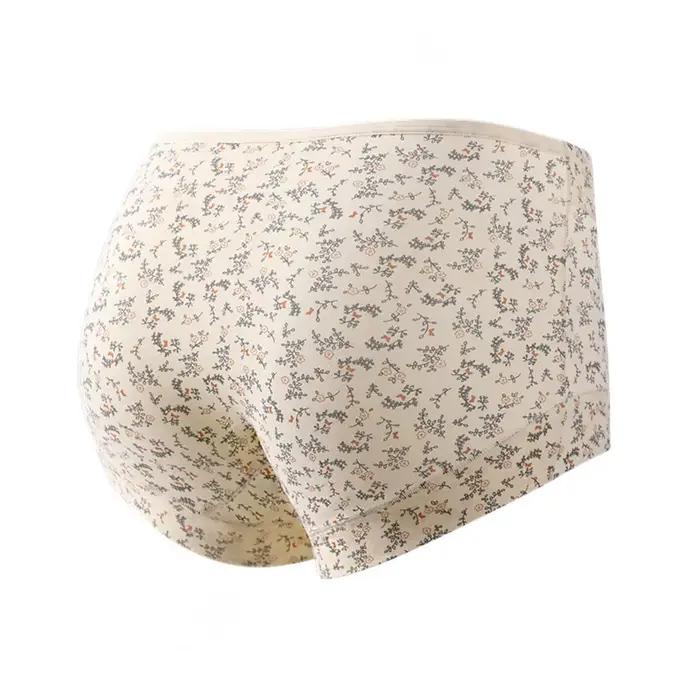 Pohodlné ženské nohavičky Sexy stredný pás Boxer slipy mäkké priedušné čisté bavlnené spodné prádlo s vysokou elasticitou