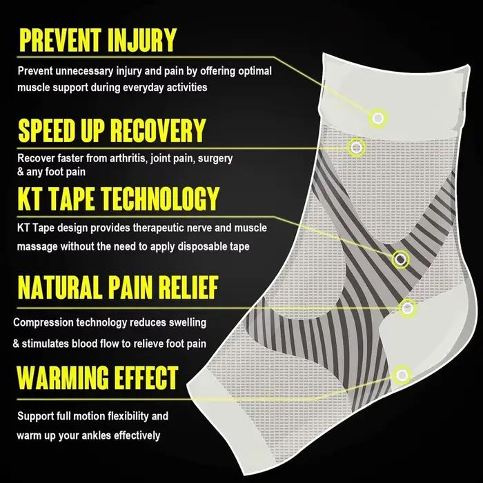 Attelle de fasciite plantaire, 1 paire, chaussettes de Compression nocturne, Supports de talon pour la douleur au talon, Support de fasciite plantaire, attelles de pied