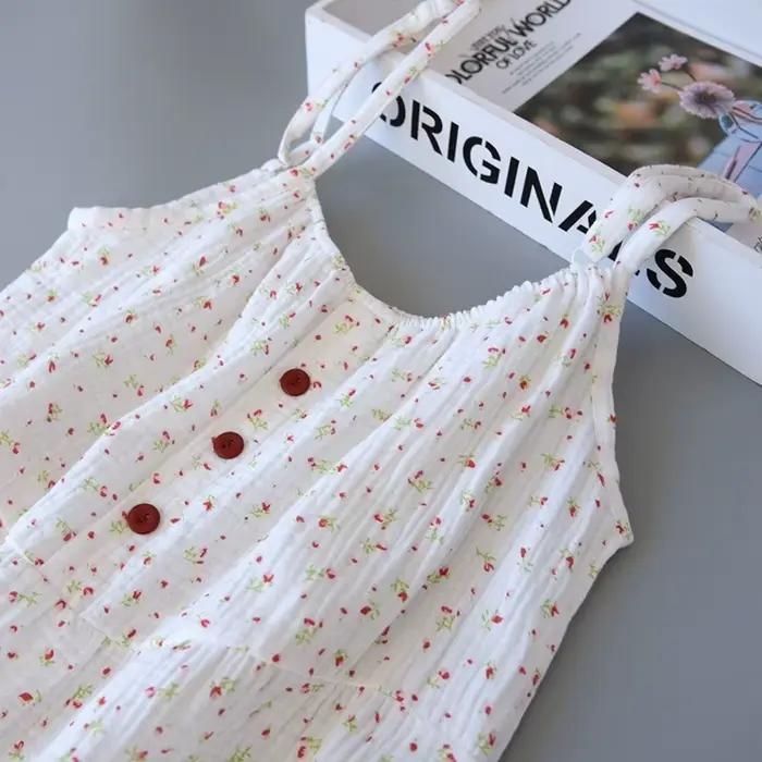 Nouvelle chemise de nuit douce à imprimé floral, confortable et décontractée, jupe de nuit élégante pour femme, tenue d'intérieur