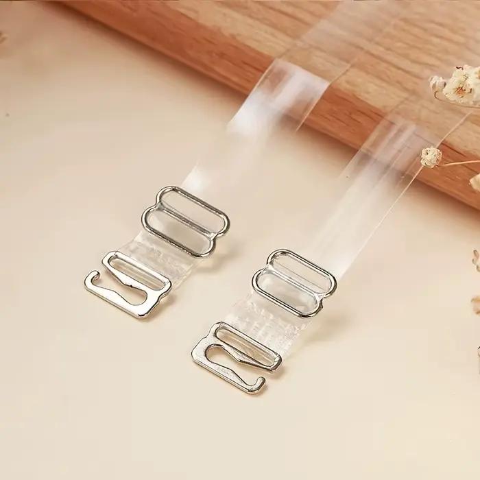 1/3 paires de sous-vêtements transparents avec bretelles en TPU élastiques et soutien-gorge ajustable avec cristaux invisibles