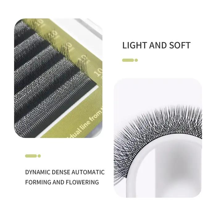 GLAMLASH 3D 4D 5D W tvarované mihalnice ľahký ventilátor Predĺženie mihalníc veľkoobchod YY prefabrikovaný objem 12 radov