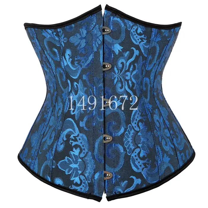 Rose Corset sous le buste haut femmes grande taille taille Cincher Sexy gothique Corpete Corselet mode noir blanc rouge bleu Rose