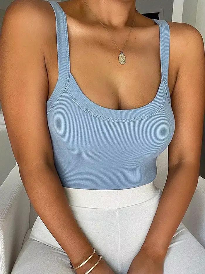 Pevný popruh Sexy telo ležérne základné biele leto Body top pre ženy bez rukávov čisté