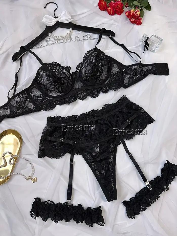 Súprava erotickej spodnej bielizne – priehľadné kostýmy
