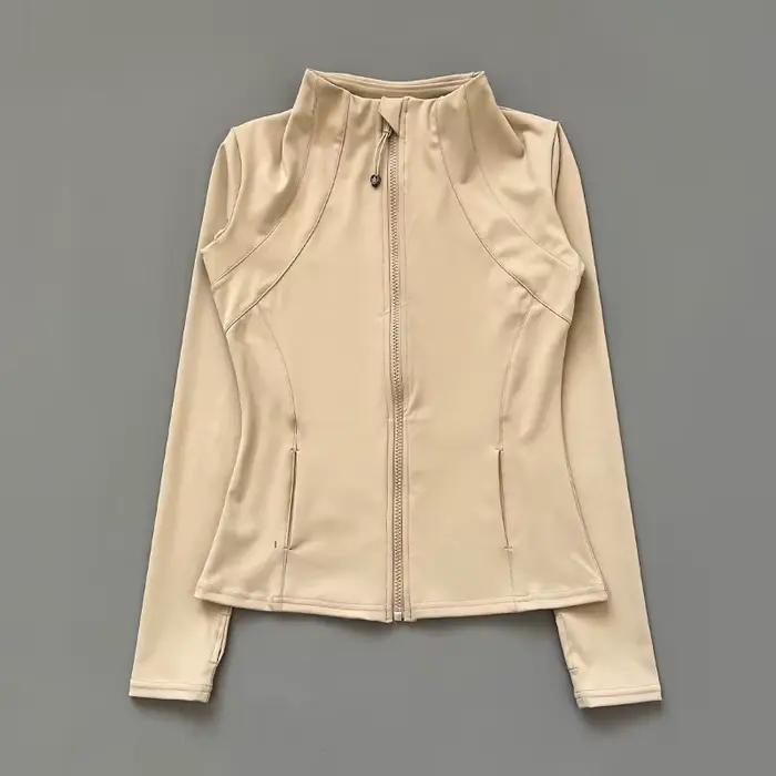 Veste Fitness Femme Polyester Élasthanne Coupe Ajustée Pour Yoga Jogging Course à Pied Cycles Occasions Spéciales