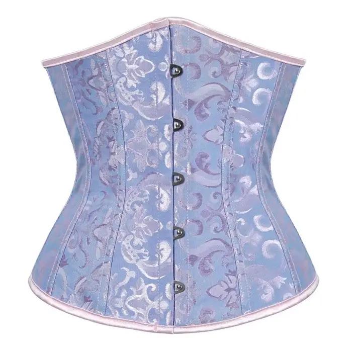 Rose Corset sous le buste haut femmes grande taille taille Cincher Sexy gothique Corpete Corselet mode noir blanc rouge bleu Rose