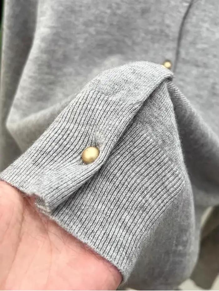 AOSSVIAO dlhé rukávy sveter Cardigan jar jeseň ženy okrúhly výstrih pletené topy oblečenie móda