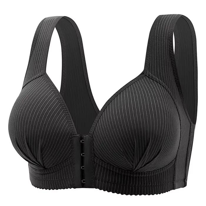 Soutien-gorge intime grande taille sans fil, décolleté en V profond, bouton avant, antichoc, sans couture, sous-vêtements Anti-affaissement, Push Up pour femmes et filles