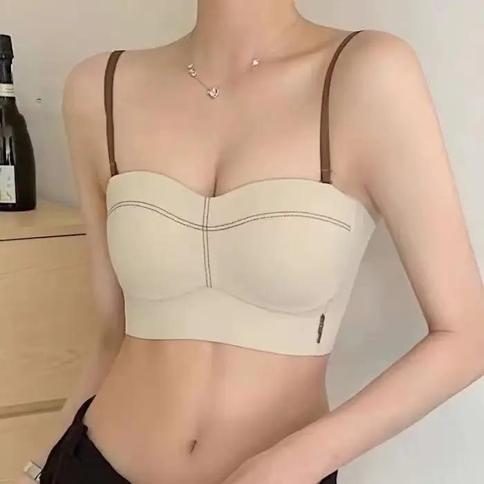 Soutien-gorge tubulaire pour femme avec petits seins, soutien-gorge push-up anti-exposition, sans jantes, soutien-gorge rétractable pour la poitrine, style optique, nouveau