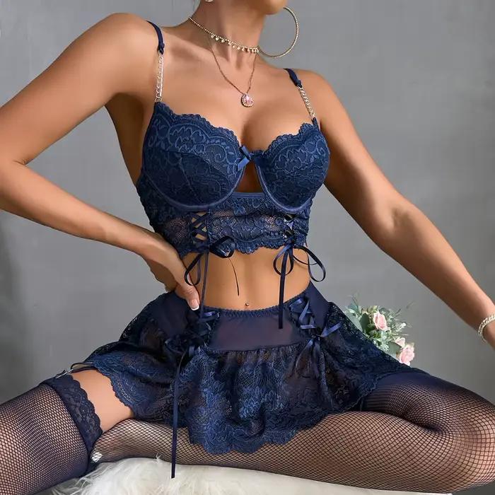 Dámska sexy čipkovaná bielizeň